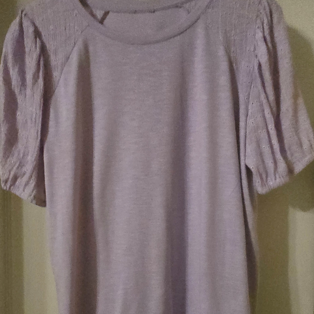 Chic Lavender Short Sleeve Top